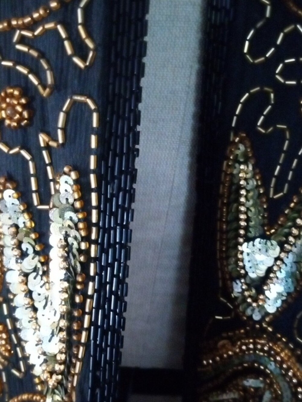 Jakelin Designs 100% Pure Silk Black & Gold Sequin & Beads Plus Size Jacket 3X - Picture 6 of 13
